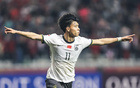U20國足大勝5-2，英博毛偉杰滑跪失誤，朱鵬宇滑翔圖分享。